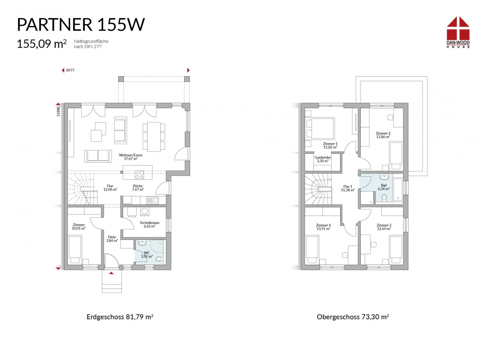 Doppelhaus Partner 155W